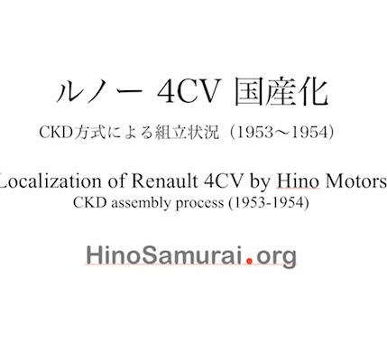 00_ ルノー 4CV 国産化_ Localization of Renault 4CV by Hino Motors