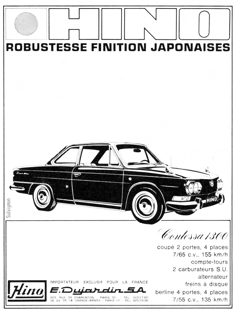 196503 L'AUTOMOBILE HINO ROBUSTESSE FINITION JAPONAISES E. Dujardin SA