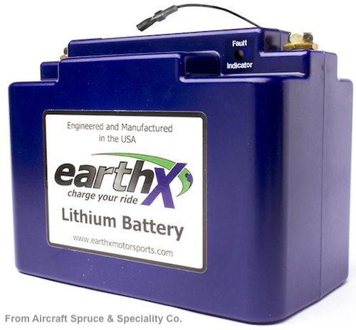 EARTHX 680C LITHIUM AIRCRAFT BATTERY