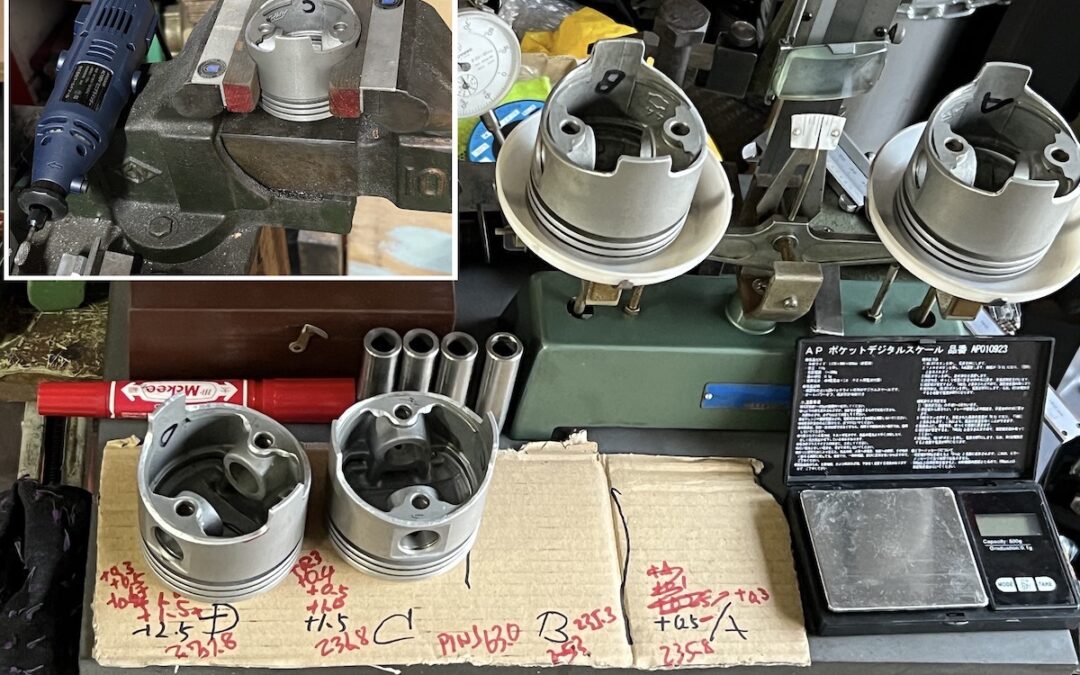 2023.12.9 公道復帰10年、経年劣化修復プロジェクト (24) – ピストンの重量合わせ