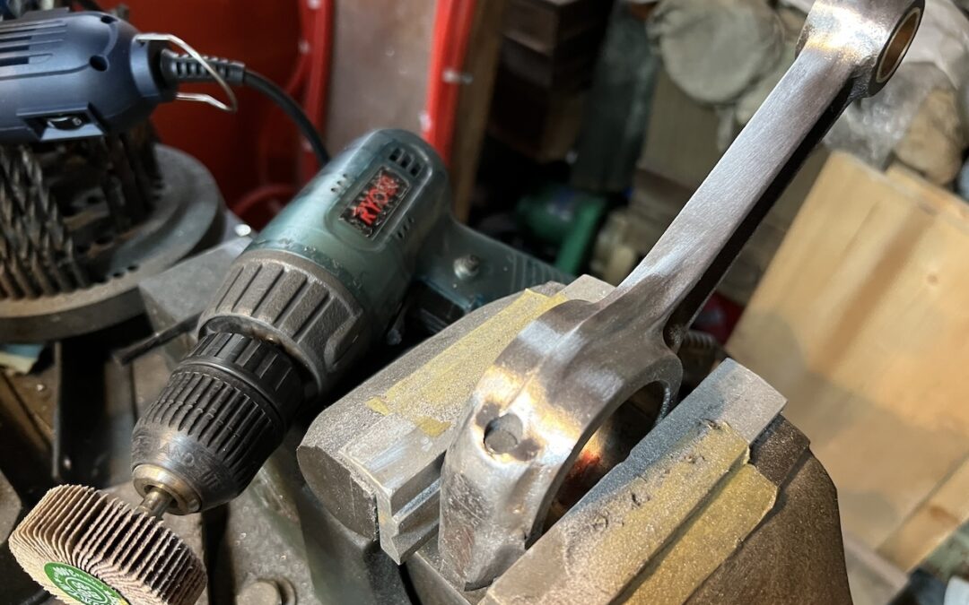 2024.3.22 公道復帰10年、経年劣化修復プロジェクト (36) – コンロッドの加工