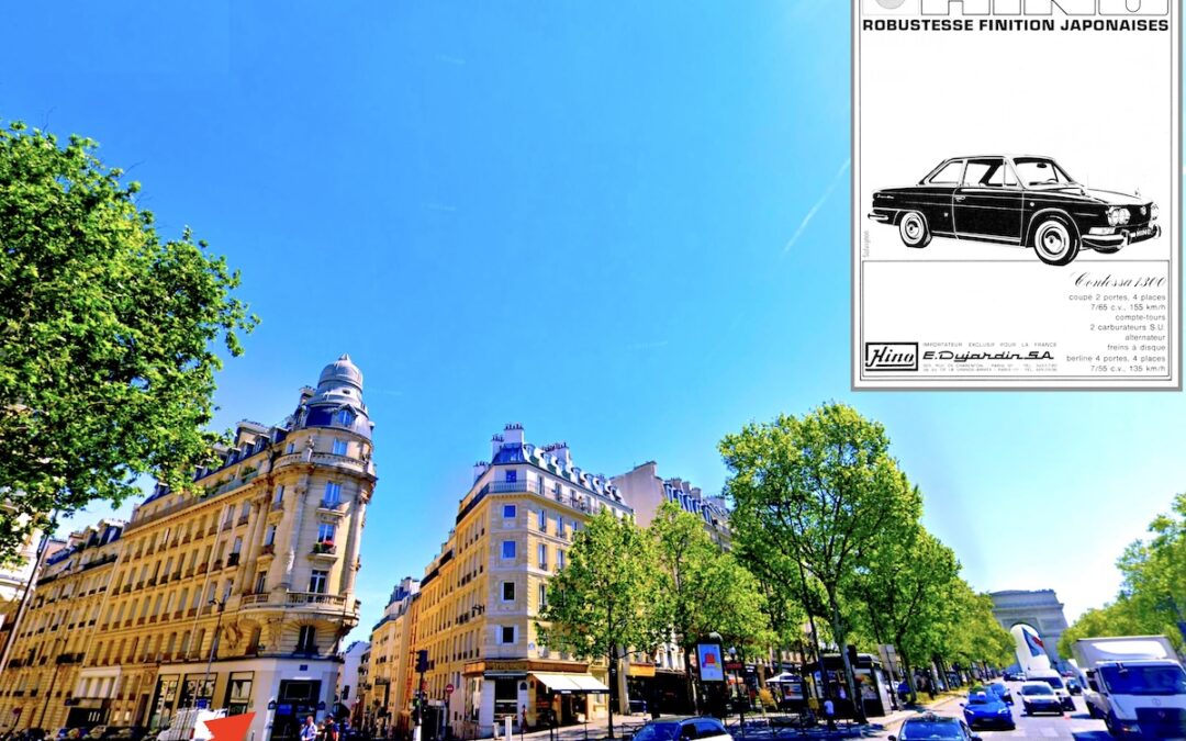 2024.8.10 パリ・オリンピック、古の日野コンテッサのショールーム