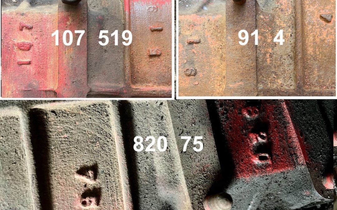 2023.9.5 考古学な日々 (4) –  古の部品：鉄ミッションの謎のナンバリング？