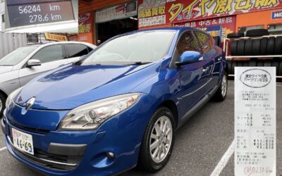 2025.7.11 メガーヌ号、新タイヤ装着！