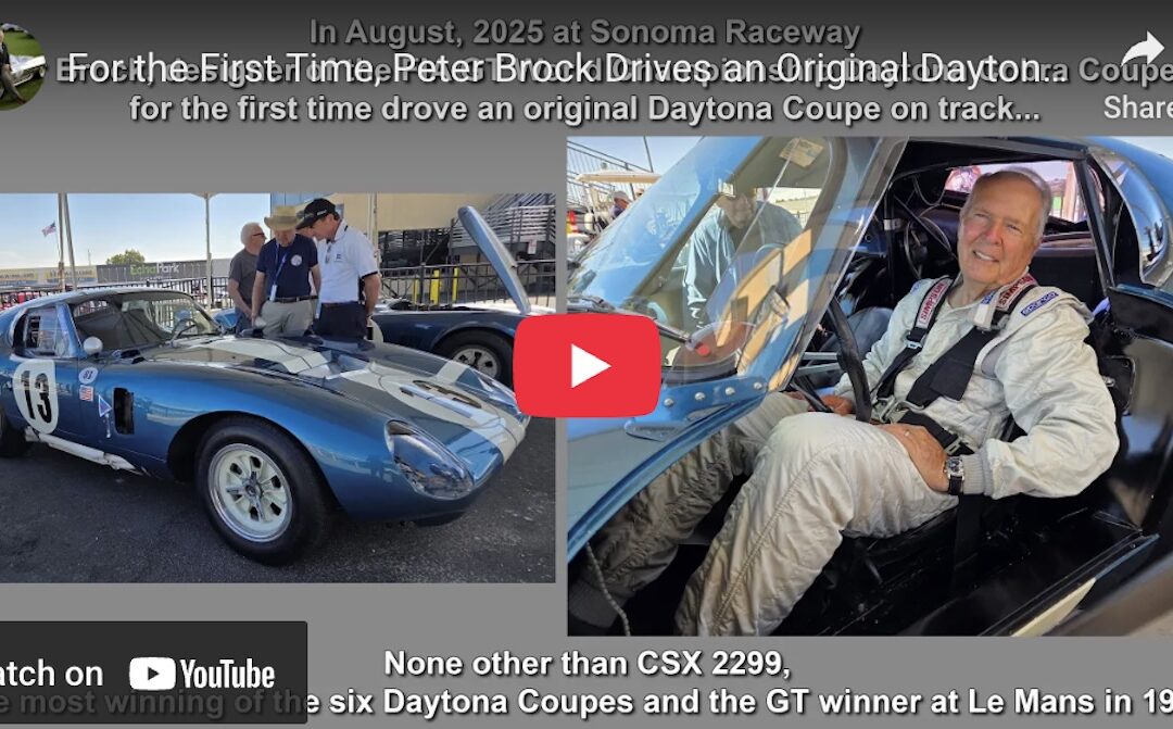 2025.12.3：　ピートさん、デイトナコブラクーペを初ドライブ！