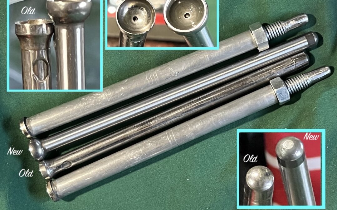 2026.1.11 公道復帰10年、経年劣化修復プロジェクト (156) バルブプッシュロッド 新旧比較